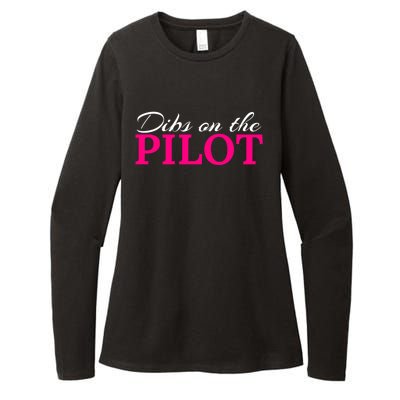 Dibs On The Pilot Funny Aviator Gift Womens CVC Long Sleeve Shirt