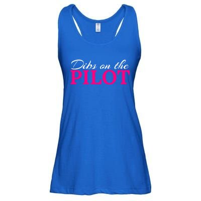 Dibs On The Pilot Funny Aviator Gift Ladies Essential Flowy Tank