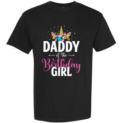 Daddy Of The Birthday Unicorn Family Matching Cute Gift Garment-Dyed Heavyweight T-Shirt