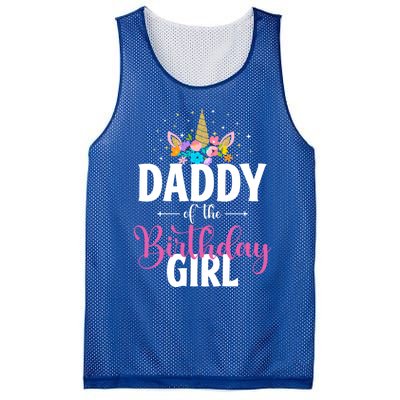 Daddy Of The Birthday Unicorn Family Matching Cute Gift Mesh Reversible Basketball Jersey Tank