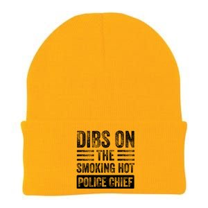 Dibs On The Smoking Hot Police Chief Funny Wife Girlfriend Knit Cap Winter Beanie