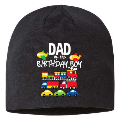 Dad Of The Birthday Boy Cars Trucks Trains Birthday Party Sustainable Beanie