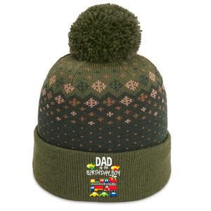 Dad Of The Birthday Boy Cars Trucks Trains Birthday Party The Baniff Cuffed Pom Beanie