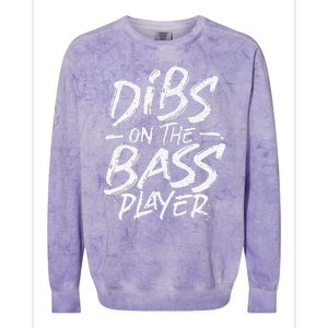 Dibs On The Bass Player Guitar funny Musician Colorblast Crewneck Sweatshirt