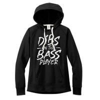 Dibs On The Bass Player Guitar funny Musician Women's Fleece Hoodie