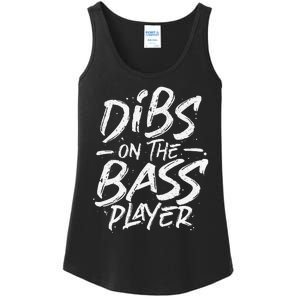 Dibs On The Bass Player Guitar funny Musician Ladies Essential Tank