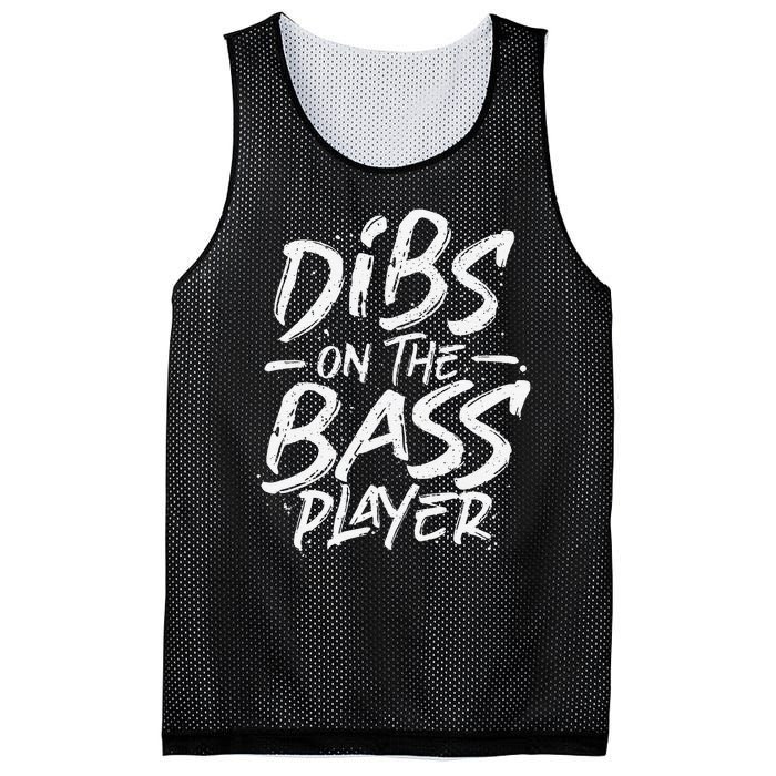 Dibs On The Bass Player Guitar funny Musician Mesh Reversible Basketball Jersey Tank