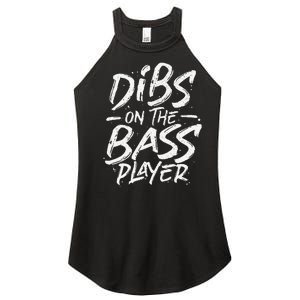 Dibs On The Bass Player Guitar funny Musician Women's Perfect Tri Rocker Tank