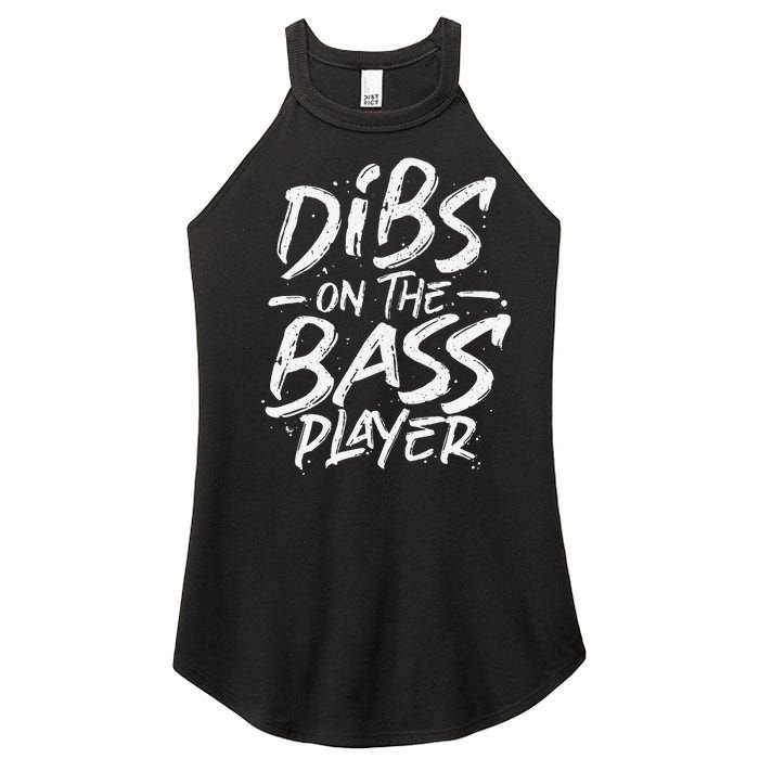 Dibs On The Bass Player Guitar funny Musician Women's Perfect Tri Rocker Tank