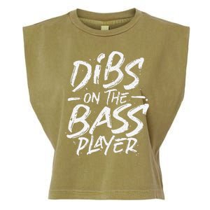 Dibs On The Bass Player Guitar funny Musician Garment-Dyed Women's Muscle Tee