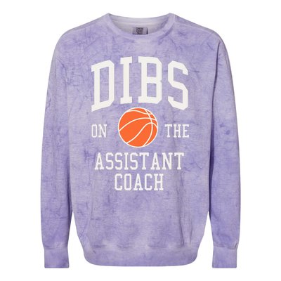 Dibs On The Assistant Coach Basketball Wife Girlfriend Colorblast Crewneck Sweatshirt