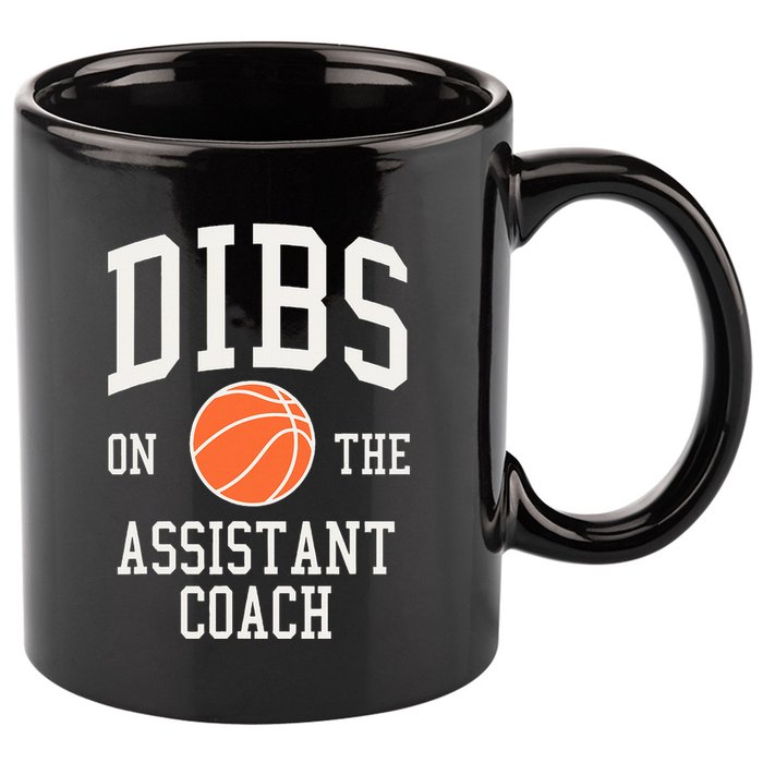 Dibs On The Assistant Coach Basketball Wife Girlfriend 11oz C Handle Ceramic Mug