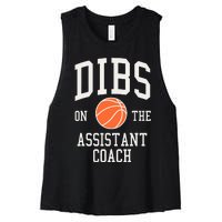 Dibs On The Assistant Coach Basketball Wife Girlfriend Women's Racerback Cropped Tank