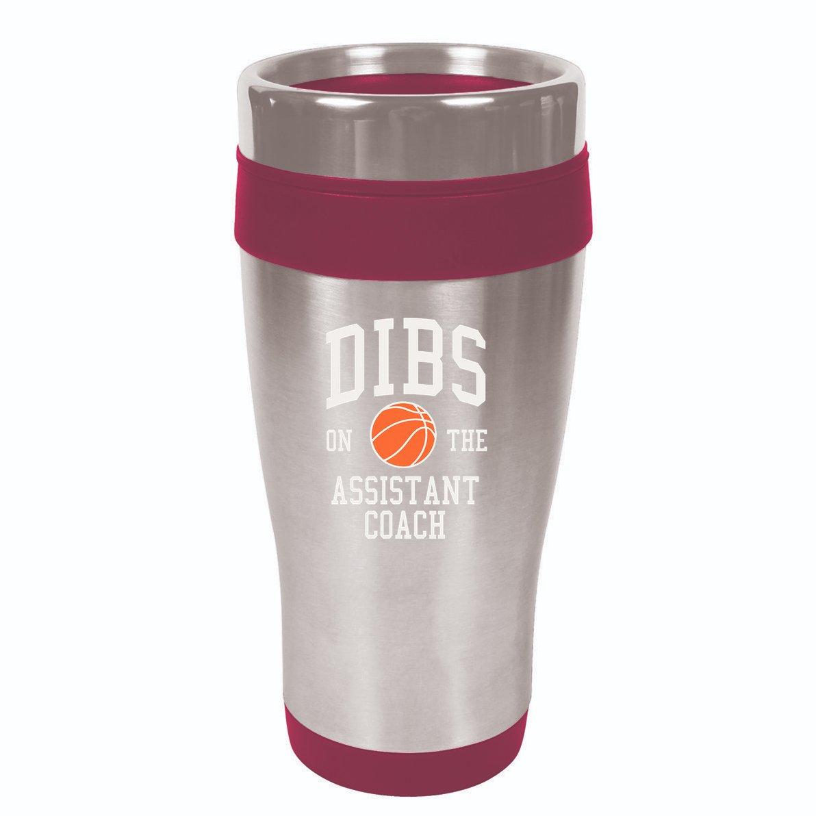 Dibs On The Assistant Coach Basketball Wife Girlfriend 16oz Travel Tumbler