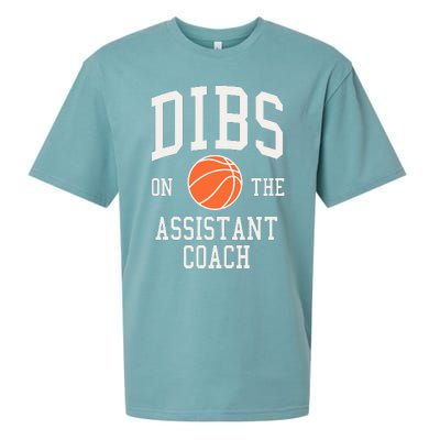 Dibs On The Assistant Coach Basketball Wife Girlfriend Sueded Cloud Jersey T-Shirt