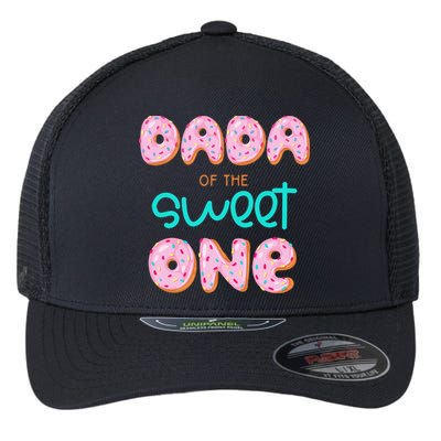 Dada of The Sweet One First Birthday Matching Family Donut Flexfit Unipanel Trucker Cap