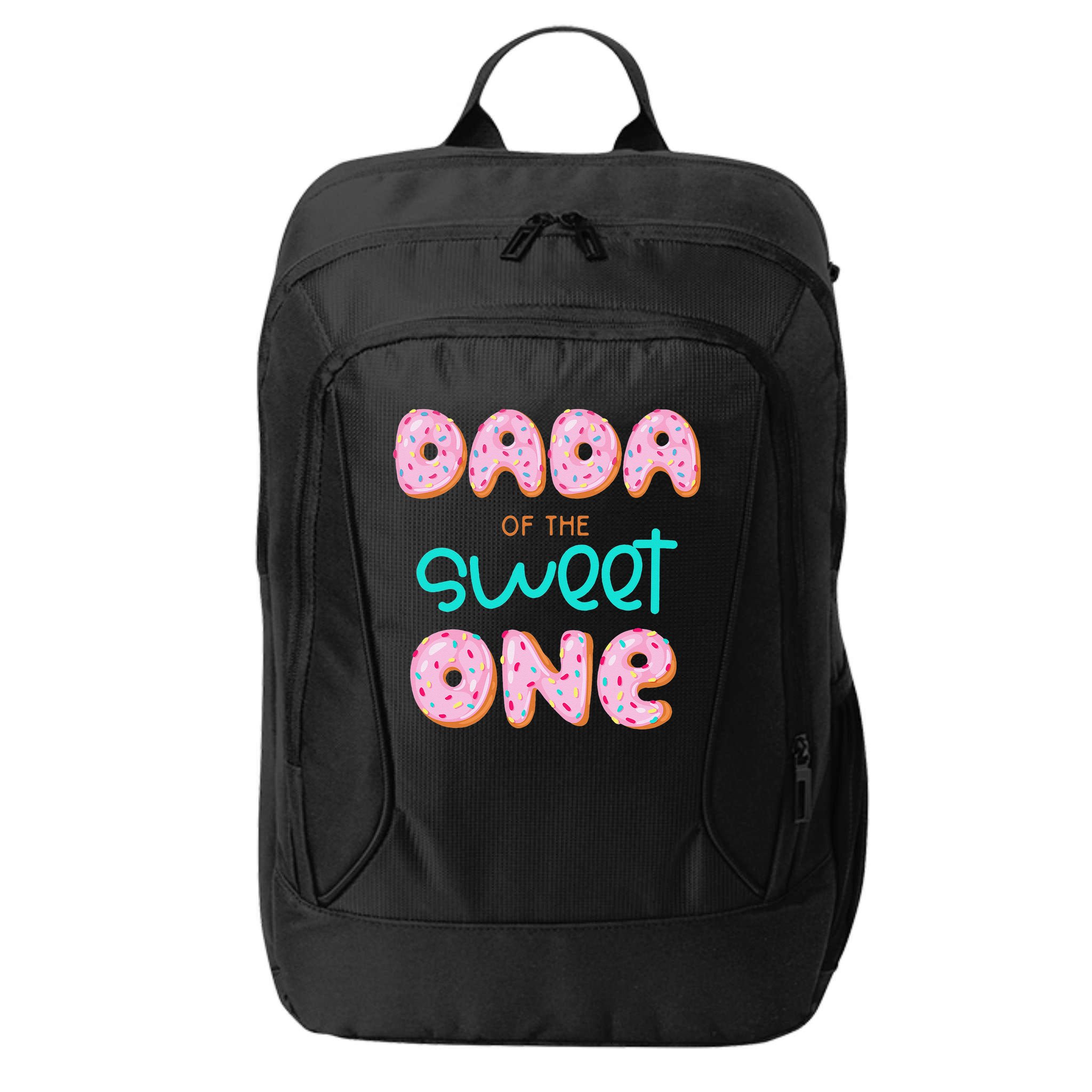 Dada of The Sweet One First Birthday Matching Family Donut City Backpack