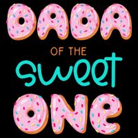 Dada of The Sweet One First Birthday Matching Family Donut Flat Bill Trucker Hat