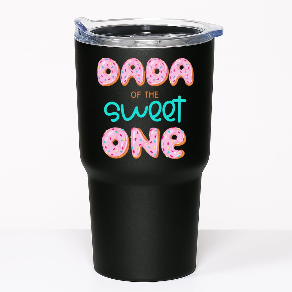 Dada of The Sweet One First Birthday Matching Family Donut Tumbler