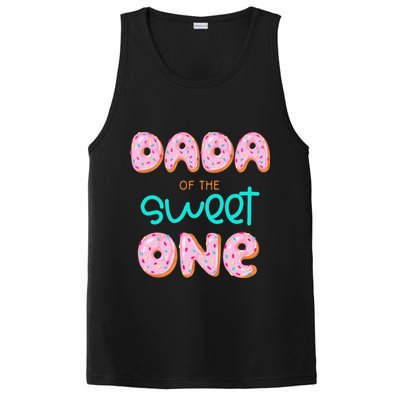 Dada of The Sweet One First Birthday Matching Family Donut PosiCharge Competitor Tank
