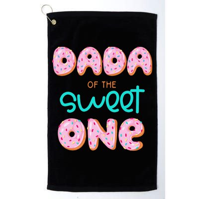 Dada of The Sweet One First Birthday Matching Family Donut Golf Towel