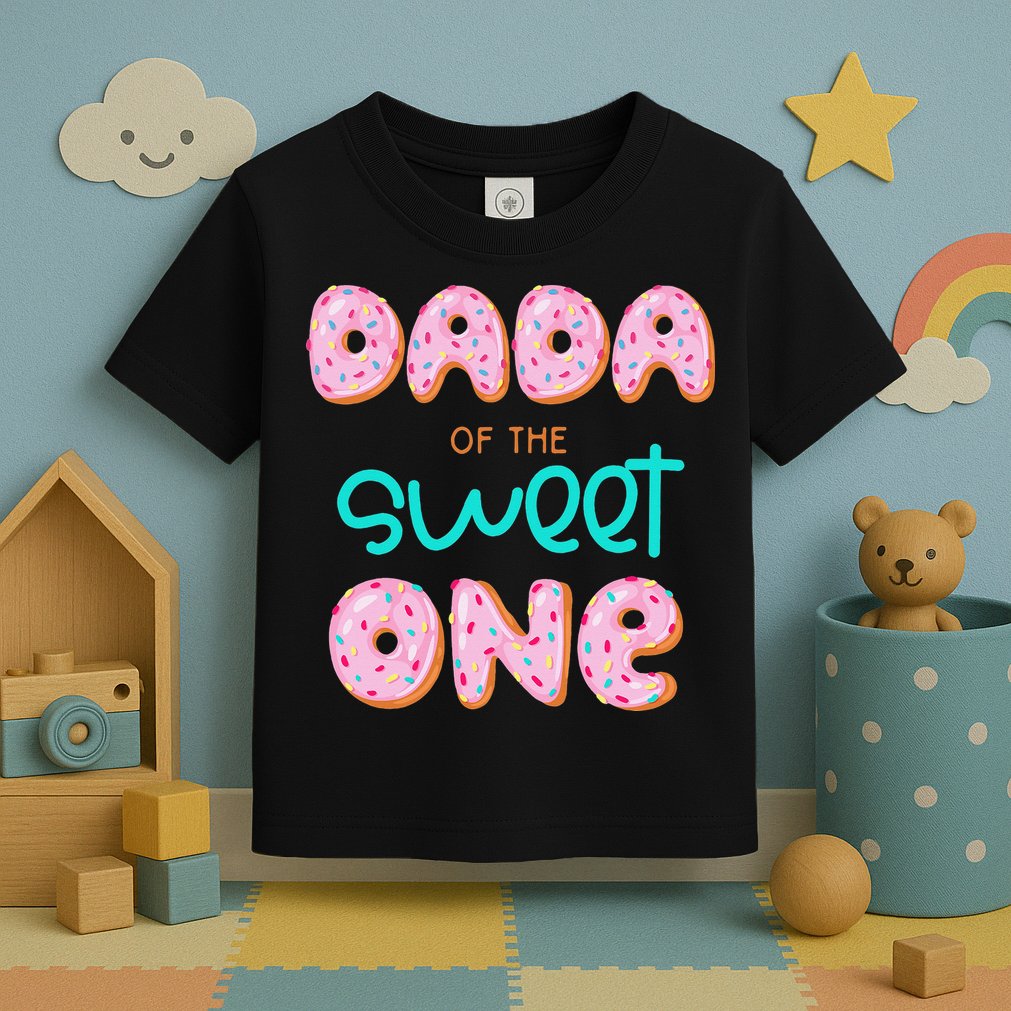 Dada of The Sweet One First Birthday Matching Family Donut Toddler T-Shirt