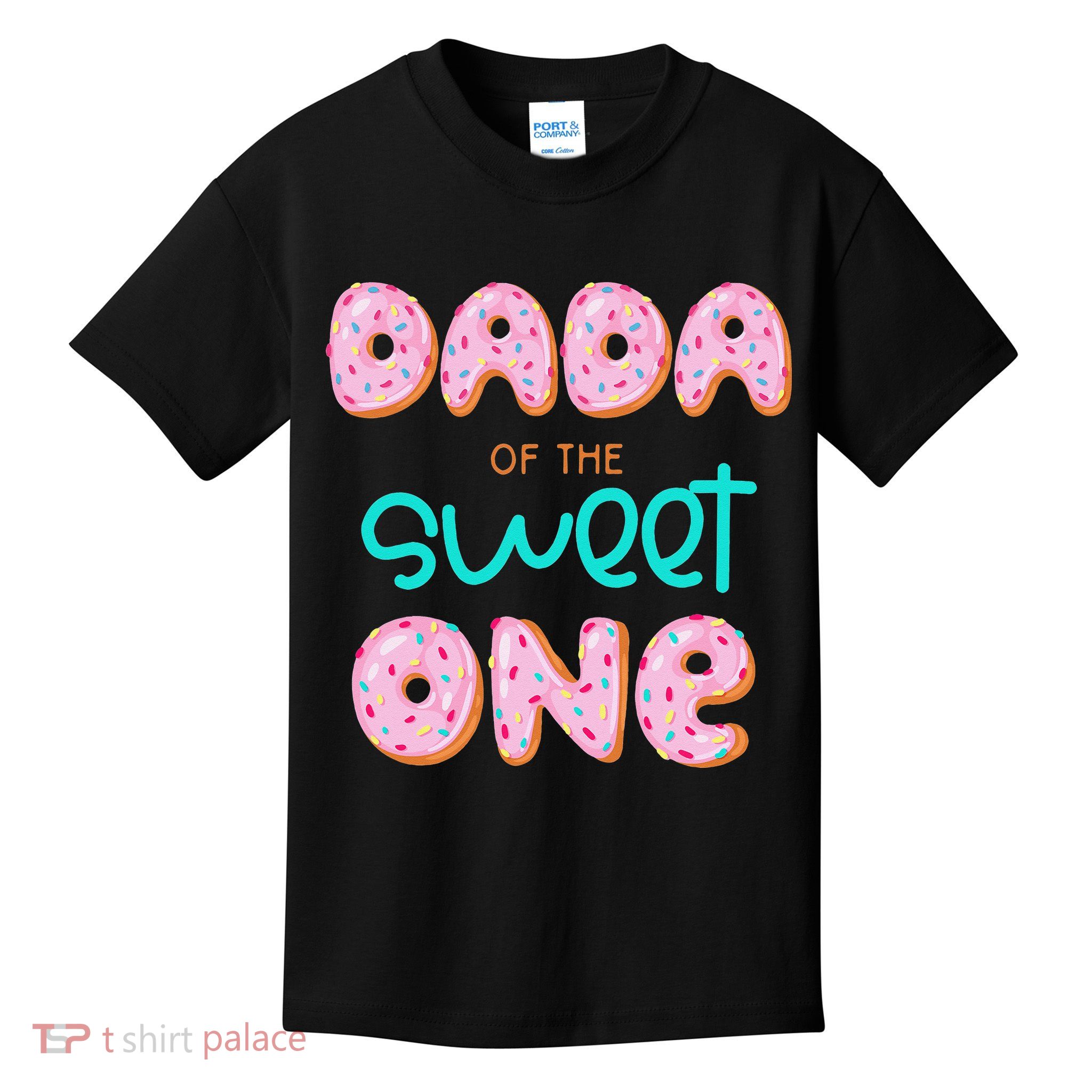 Dada of The Sweet One First Birthday Matching Family Donut Kids T-Shirt