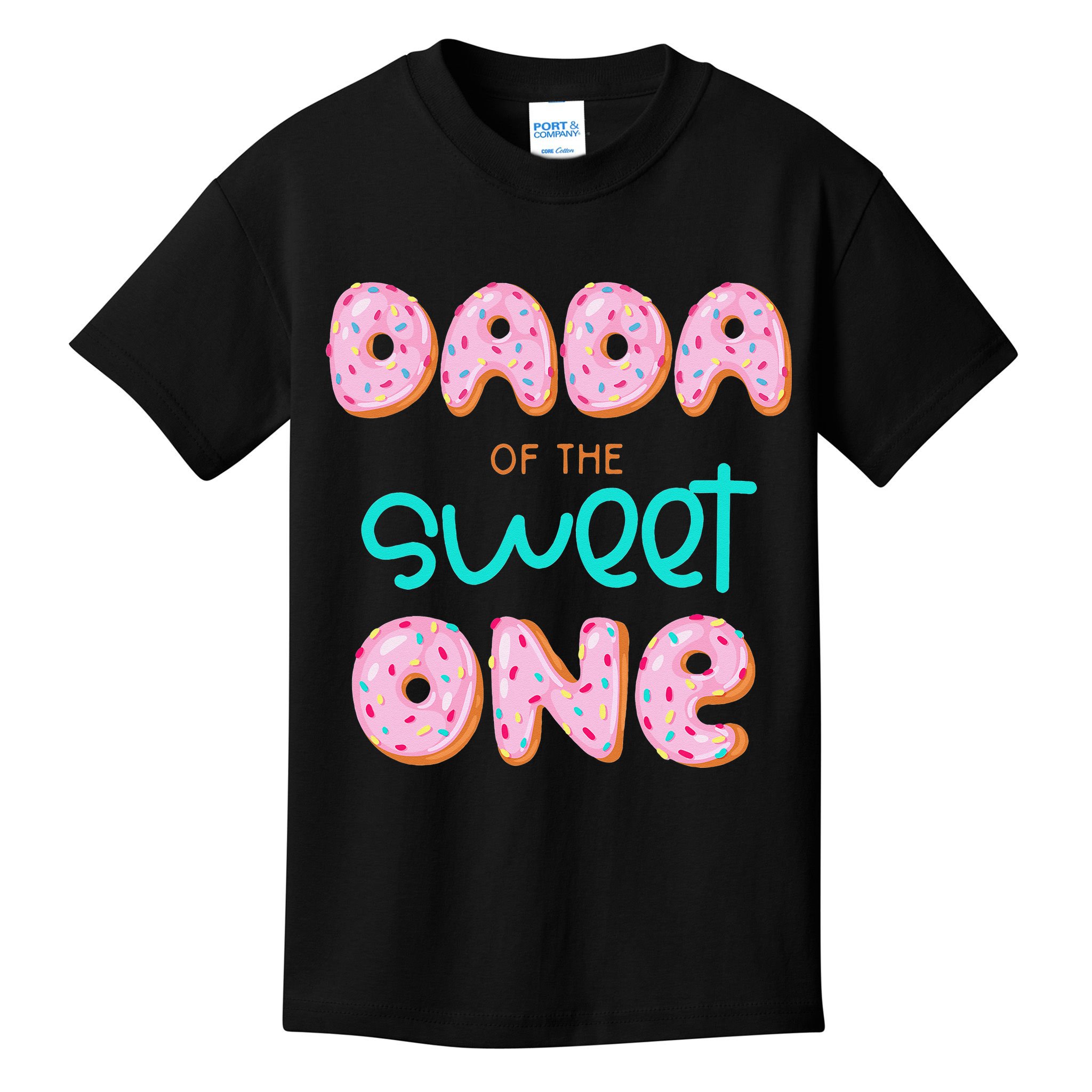 Dada of The Sweet One First Birthday Matching Family Donut Kids T-Shirt