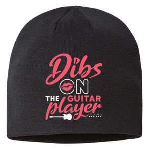 Dibs On The Guitar Player Funny Guitarist Lover Sustainable Beanie