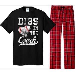 Dibs On The Coach Funny Coachs Wife Quote Cool Baseball Mom Pajama Set