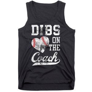 Dibs On The Coach Funny Coachs Wife Quote Cool Baseball Mom Tank Top