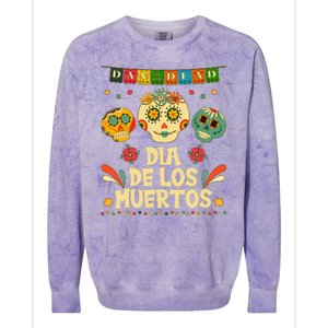 Day Of The Dead Dia De Los Muertos Sugar Skulls Colorblast Crewneck Sweatshirt