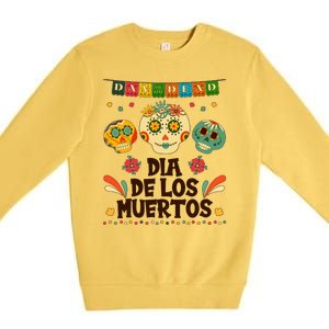 Day Of The Dead Dia De Los Muertos Sugar Skulls Premium Crewneck Sweatshirt