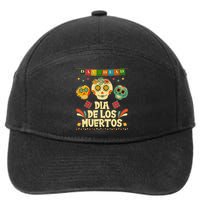 Day Of The Dead Dia De Los Muertos Sugar Skulls 7-Panel Snapback Hat