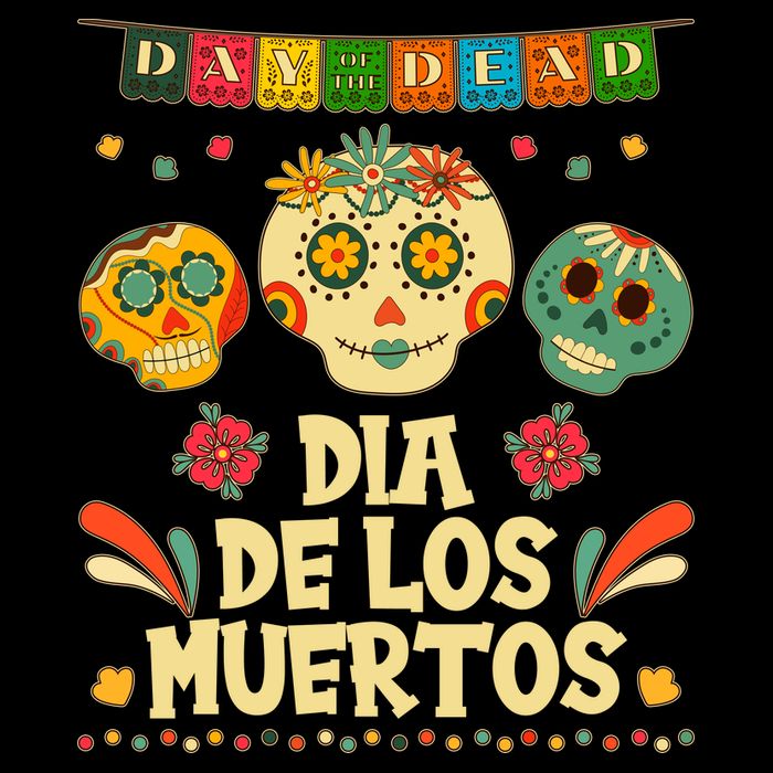 Day Of The Dead Dia De Los Muertos Sugar Skulls 7-Panel Snapback Hat