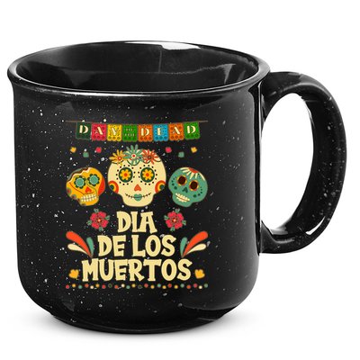Day Of The Dead Dia De Los Muertos Sugar Skulls 15oz Campfire Ceramic Mug