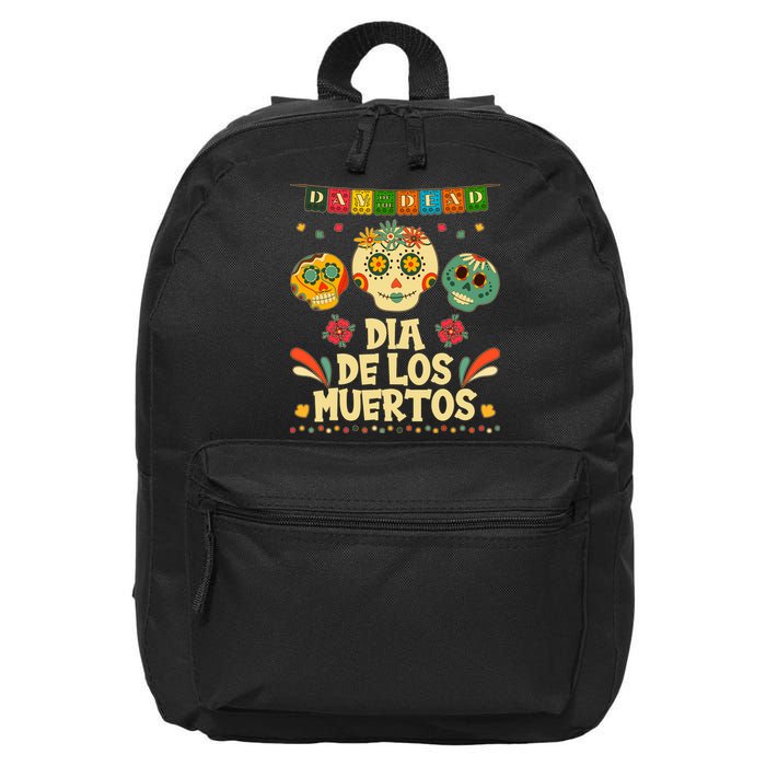 Day Of The Dead Dia De Los Muertos Sugar Skulls 16 in Basic Backpack