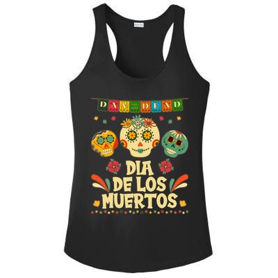 Day Of The Dead Dia De Los Muertos Sugar Skulls Ladies PosiCharge Competitor Racerback Tank