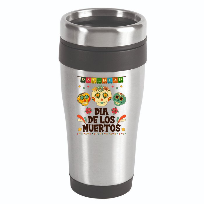 Day Of The Dead Dia De Los Muertos Sugar Skulls 16oz Travel Tumbler