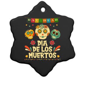 Day Of The Dead Dia De Los Muertos Sugar Skulls Ceramic Star Ornament