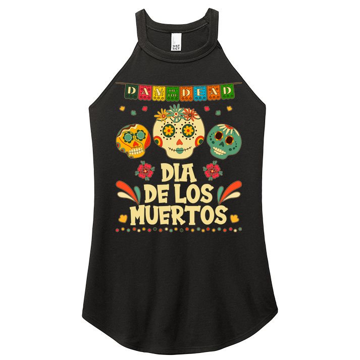 Day Of The Dead Dia De Los Muertos Sugar Skulls Women's Perfect Tri Rocker Tank