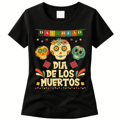 Day Of The Dead Dia De Los Muertos Sugar Skulls Womens T-Shirt