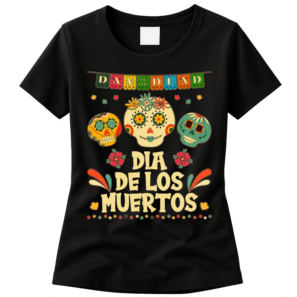 Day Of The Dead Dia De Los Muertos Sugar Skulls Womens T-Shirt