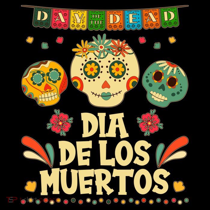 Day Of The Dead Dia De Los Muertos Sugar Skulls Women's V-Neck T-Shirt