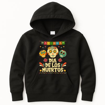 Day Of The Dead Dia De Los Muertos Sugar Skulls Kids Hoodie