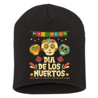 Day Of The Dead Dia De Los Muertos Sugar Skulls Short Acrylic Beanie