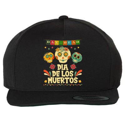 Day Of The Dead Dia De Los Muertos Sugar Skulls Wool Snapback Cap