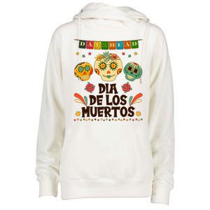 Day Of The Dead Dia De Los Muertos Sugar Skulls Womens Funnel Neck Pullover Hood