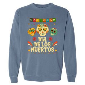 Day Of The Dead Dia De Los Muertos Sugar Skulls Garment-Dyed Sweatshirt