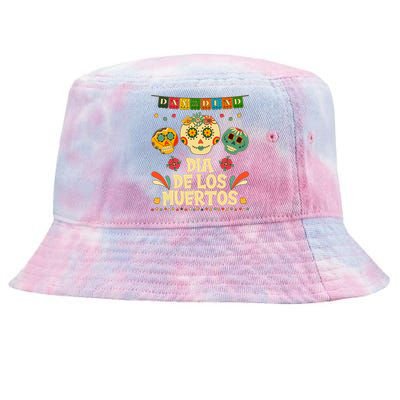 Day Of The Dead Dia De Los Muertos Sugar Skulls Tie-Dyed Bucket Hat